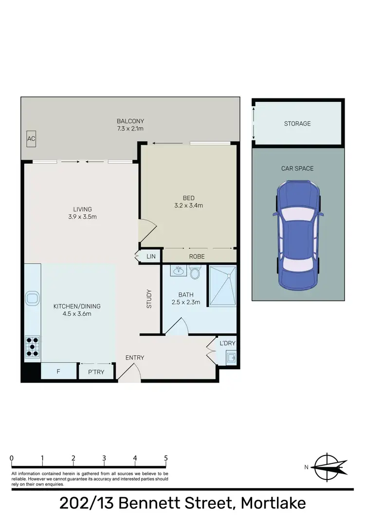 Floorplan of Homely apartment listing, 202/13 Bennett Street, Mortlake NSW 2137
