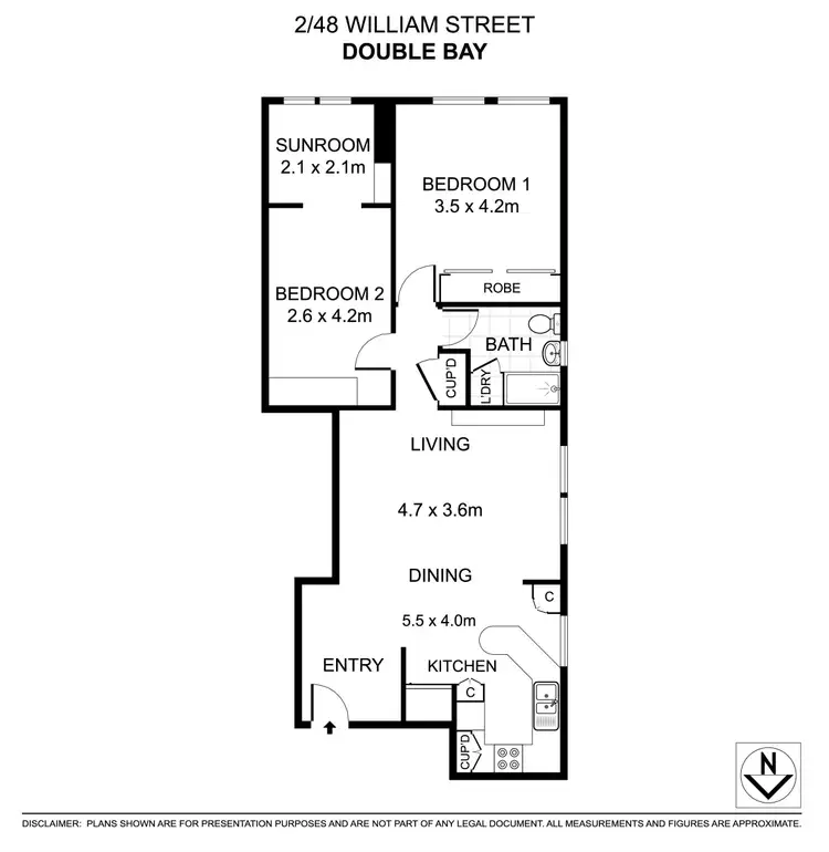 Floorplan of Homely apartment listing, 2/48 William Street, Double Bay NSW 2028