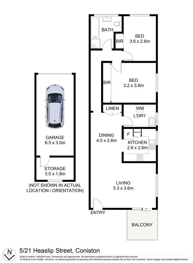 Floorplan of Homely apartment listing, 5/21 Heaslip Street, Coniston NSW 2500
