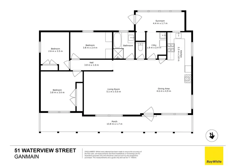 Floorplan of Homely house listing, 51 Waterview Street, Ganmain NSW 2702