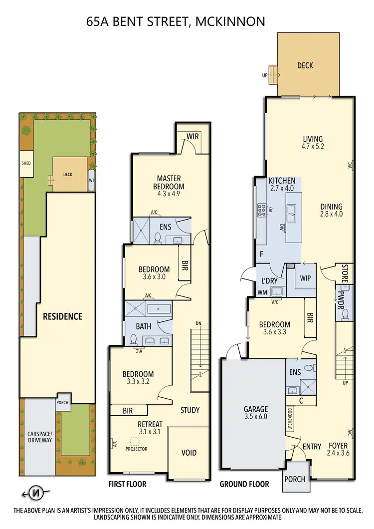 Floorplan of Homely townhouse listing, 65A Bent Street, Mckinnon VIC 3204