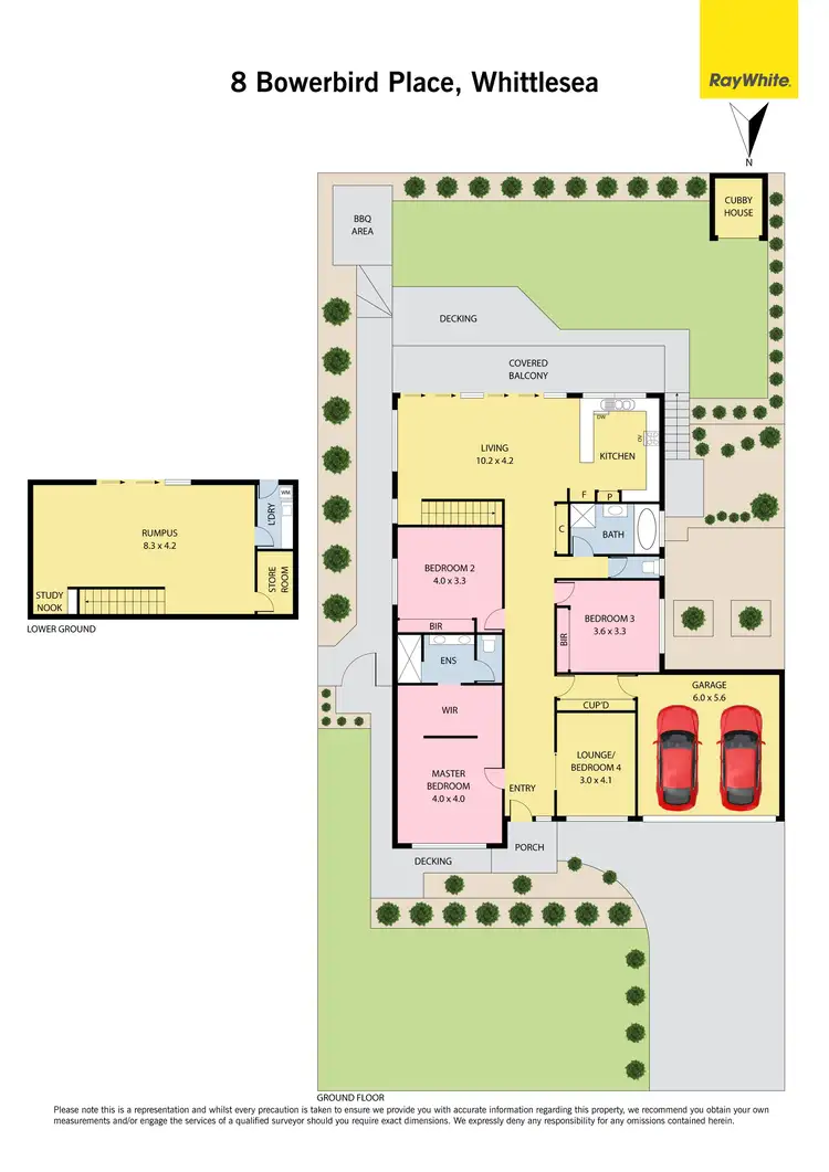 Floorplan of Homely house listing, 8 Bowerbird Place, Whittlesea VIC 3757