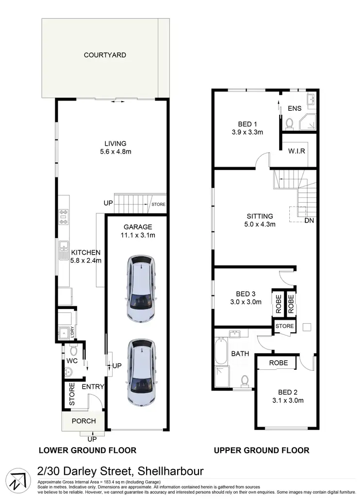 Floorplan of Homely house listing, 2/30 Darley Street, Shellharbour NSW 2529