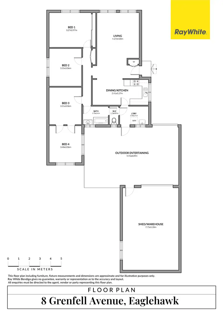 Floorplan of Homely house listing, 8 Grenfell Avenue, Eaglehawk VIC 3556