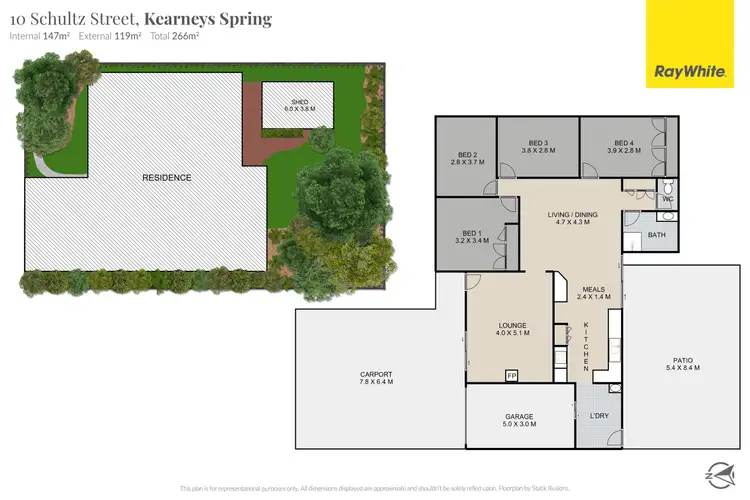 Floorplan of Homely house listing, 10 Schultz Street, Kearneys Spring QLD 4350
