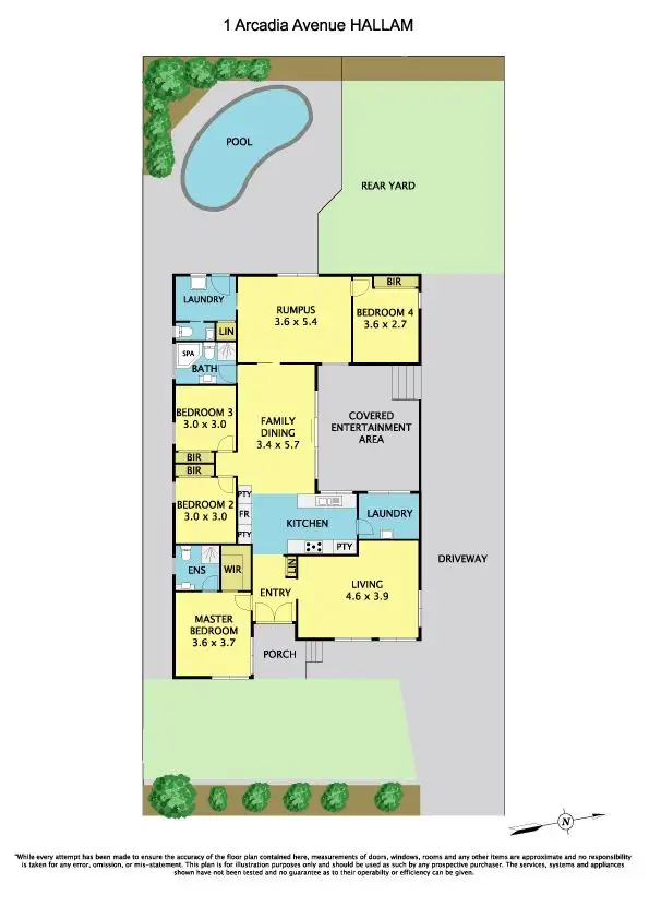 Floorplan of Homely house listing, 1 Arcadia Avenue, Hallam VIC 3803