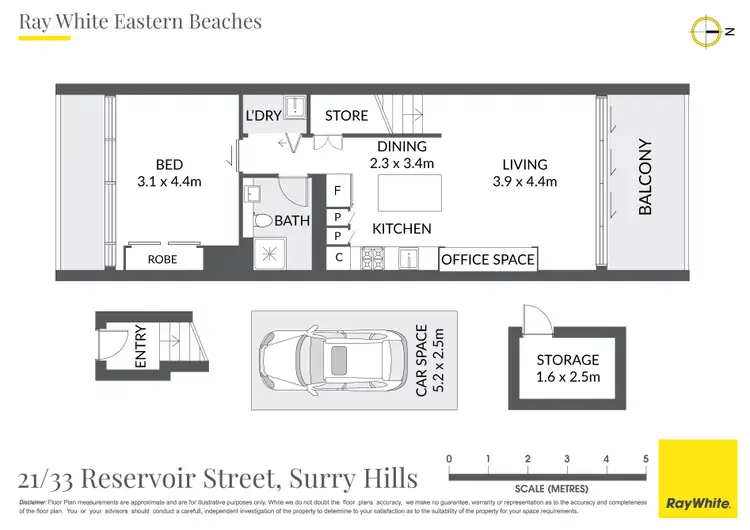 Floorplan of Homely apartment listing, 21/33 Reservoir Street, Surry Hills NSW 2010