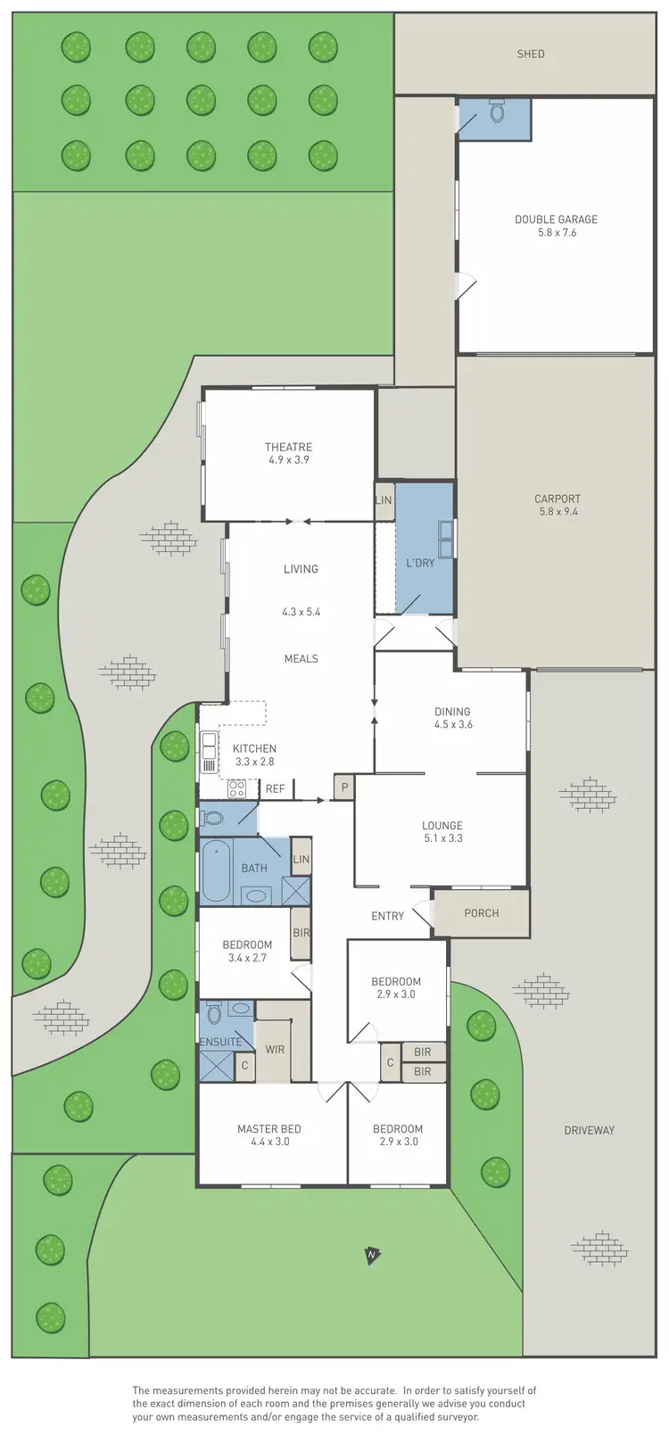 Floorplan of Homely house listing, 20 Baggott Drive, Hoppers Crossing VIC 3029