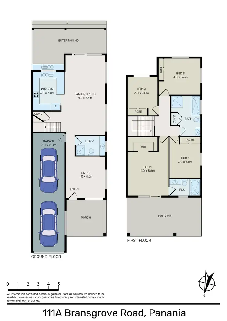 Floorplan of Homely semi-detached listing, 111a Bransgrove Road, Panania NSW 2213
