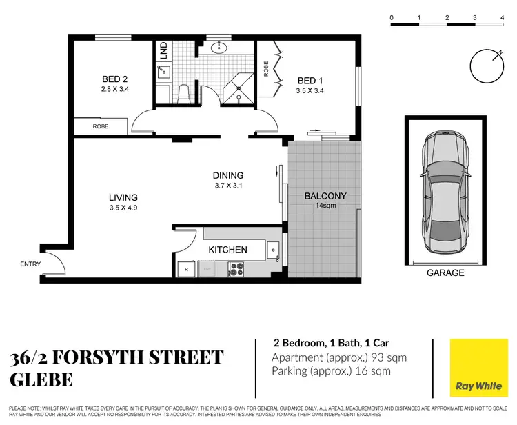 Floorplan of Homely apartment listing, 36/2 Forsyth Street, Glebe NSW 2037