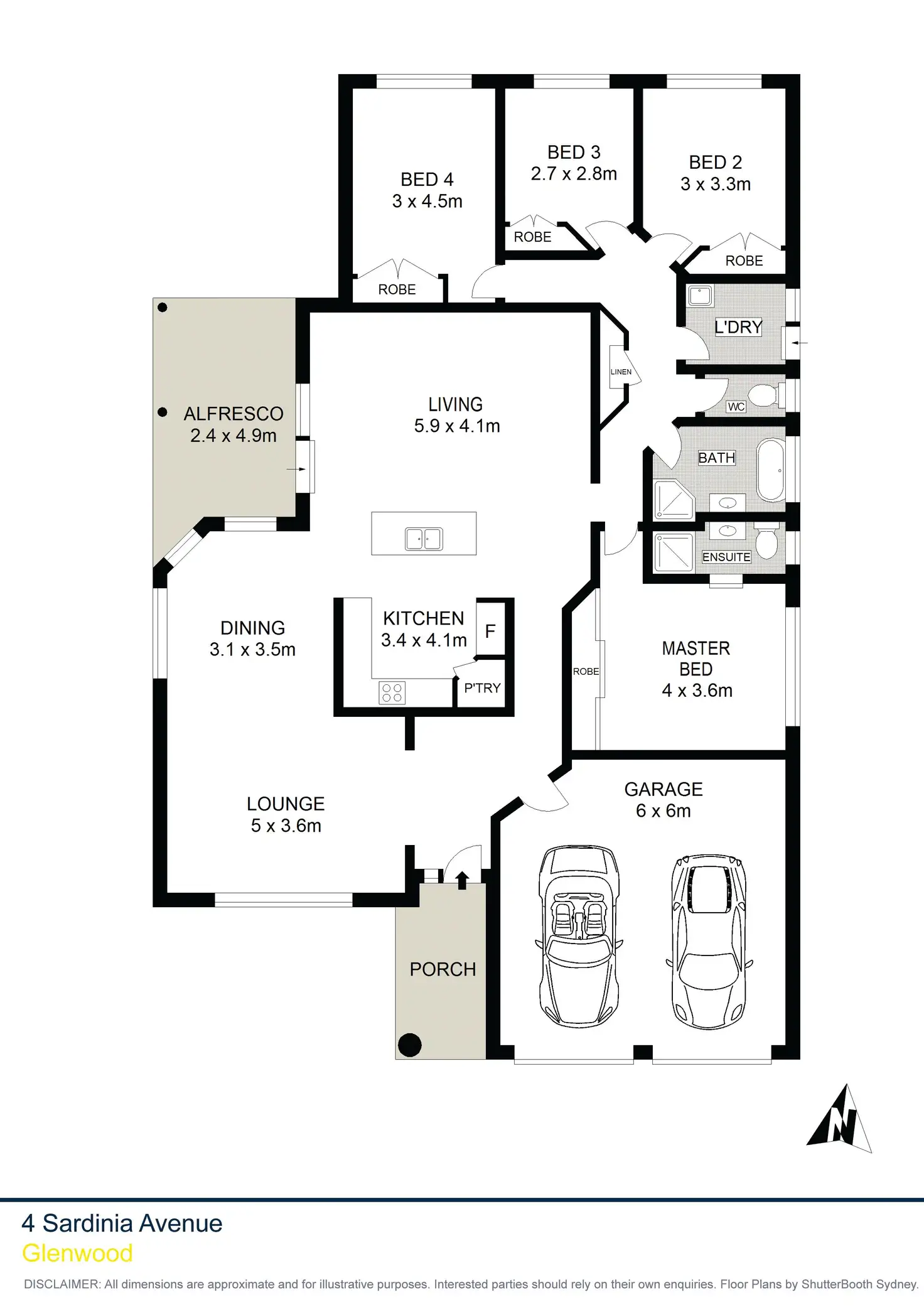 Floorplan of Homely house listing, 4 Sardinia Avenue, Glenwood NSW 2768