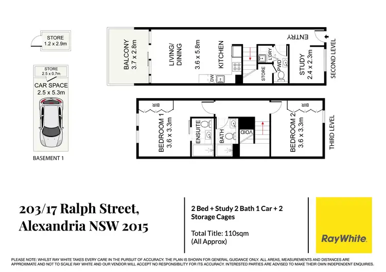 Floorplan of Homely apartment listing, 203/17 Ralph Street, Alexandria NSW 2015