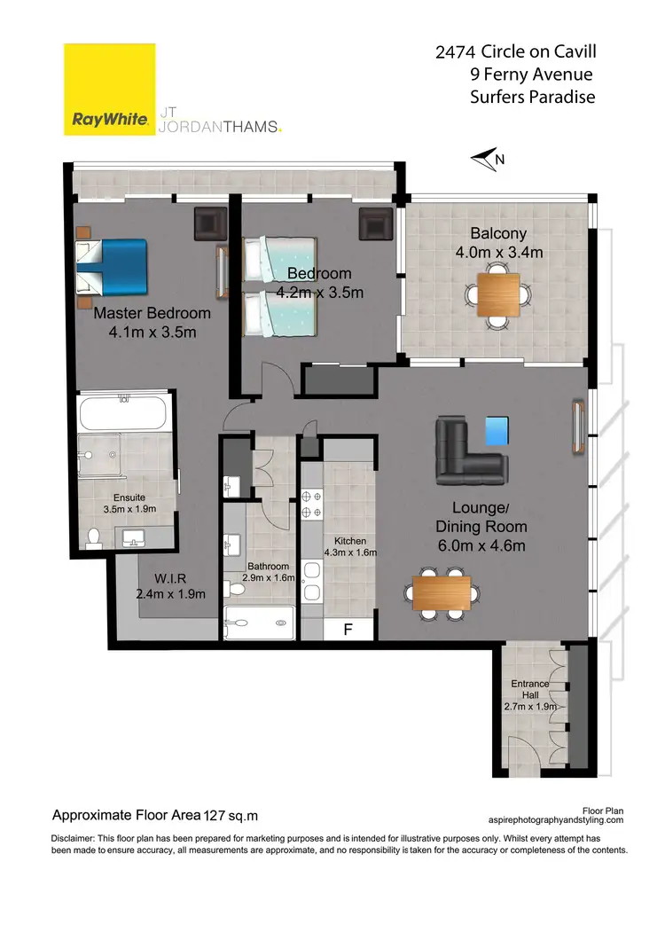 Floorplan of Homely apartment listing, 2474/9 Ferny Avenue, Surfers Paradise QLD 4217