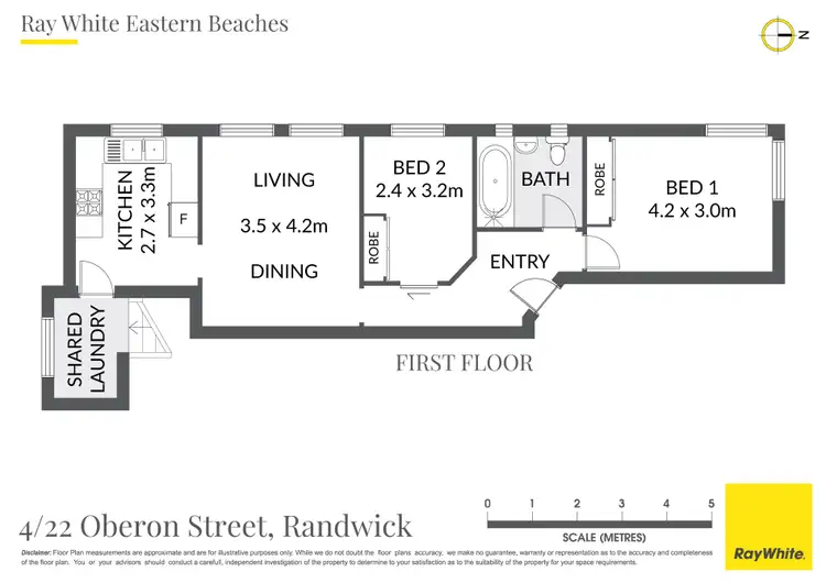 Floorplan of Homely apartment listing, 4/22 Oberon Street, Randwick NSW 2031