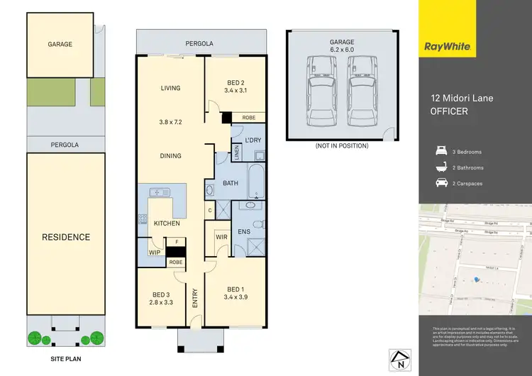 Floorplan of Homely house listing, 12 Midori Lane, Officer VIC 3809