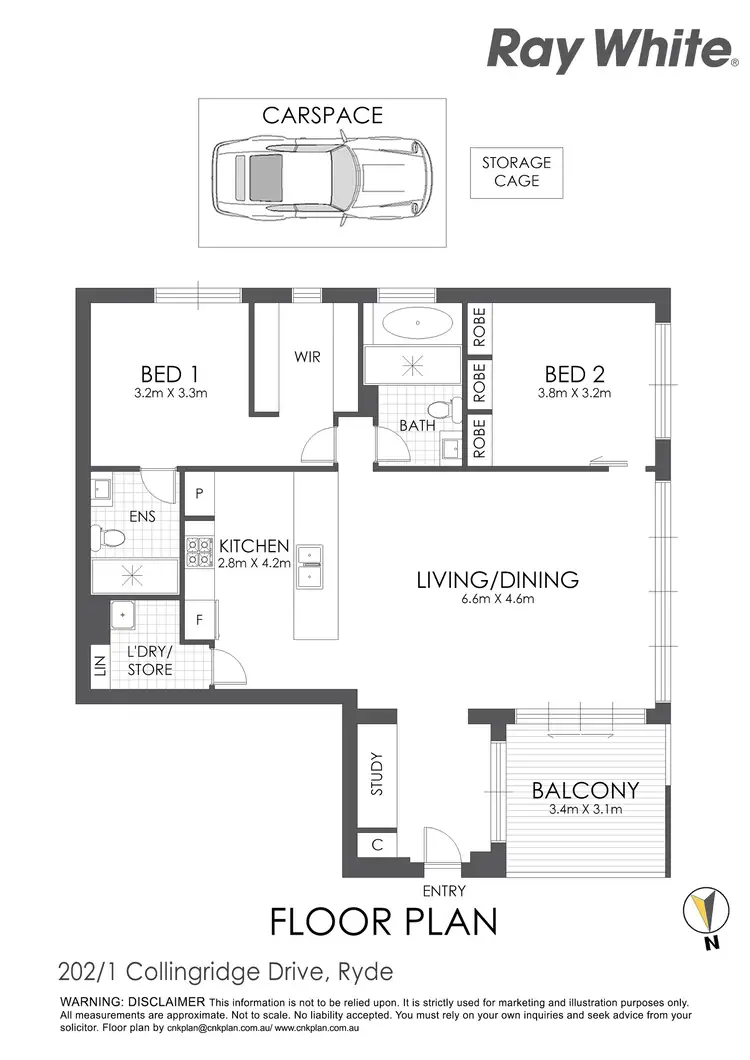 Floorplan of Homely apartment listing, 202/1 Collingridge Drive, Ryde NSW 2112