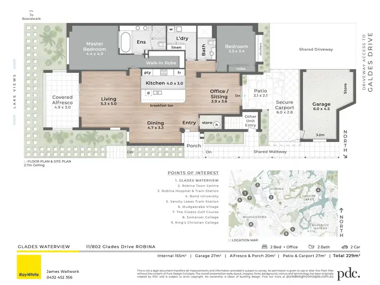 Floorplan of Homely apartment listing, 11/802 Glades Drive, Robina QLD 4226