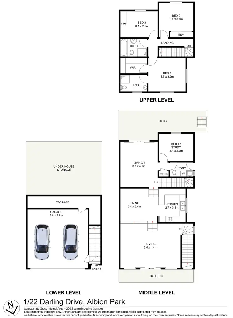 Floorplan of Homely semi-detached listing, 1/22 Darling Drive, Albion Park NSW 2527