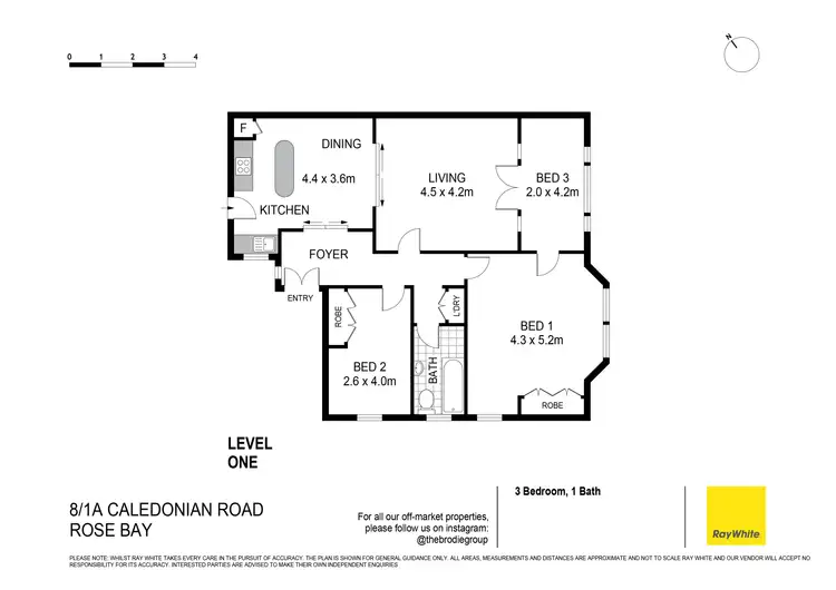 Floorplan of Homely apartment listing, 8/1A Caledonian Road, Rose Bay NSW 2029