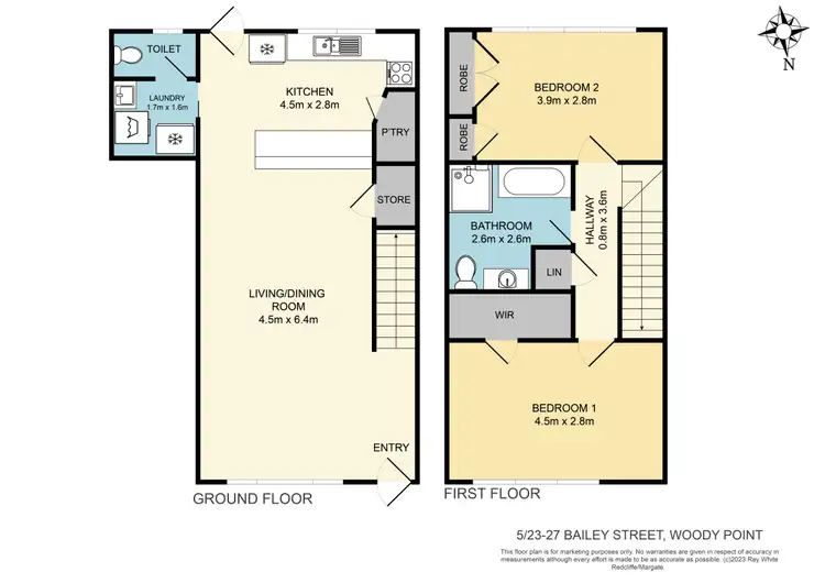 Floorplan of Homely unit listing, 5/23-27 Bailey Street, Woody Point QLD 4019