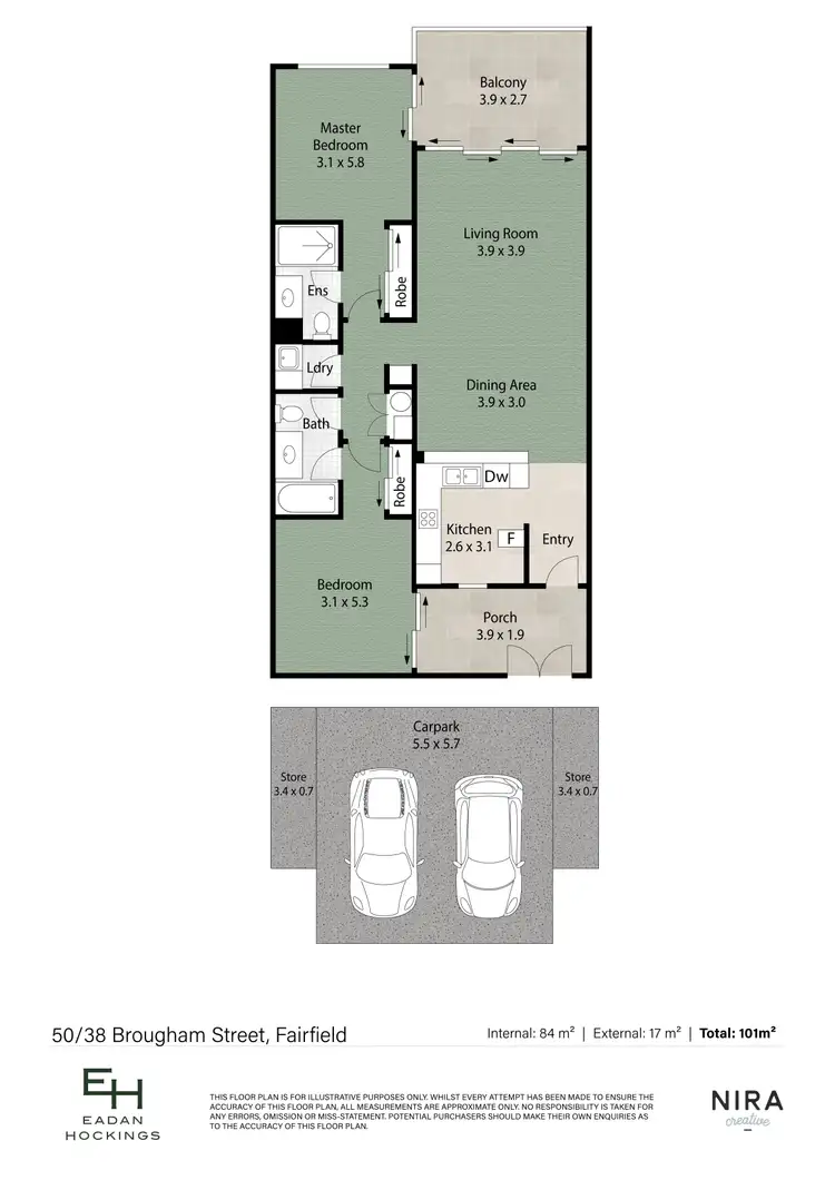 Floorplan of Homely apartment listing, 50/38 Brougham Street, Fairfield QLD 4103