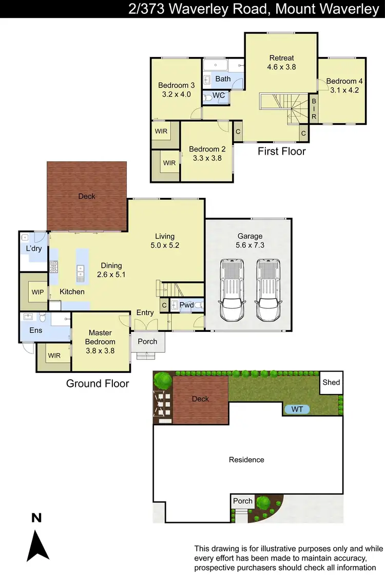 Floorplan of Homely townhouse listing, 2/373 Waverley Road, Mount Waverley VIC 3149