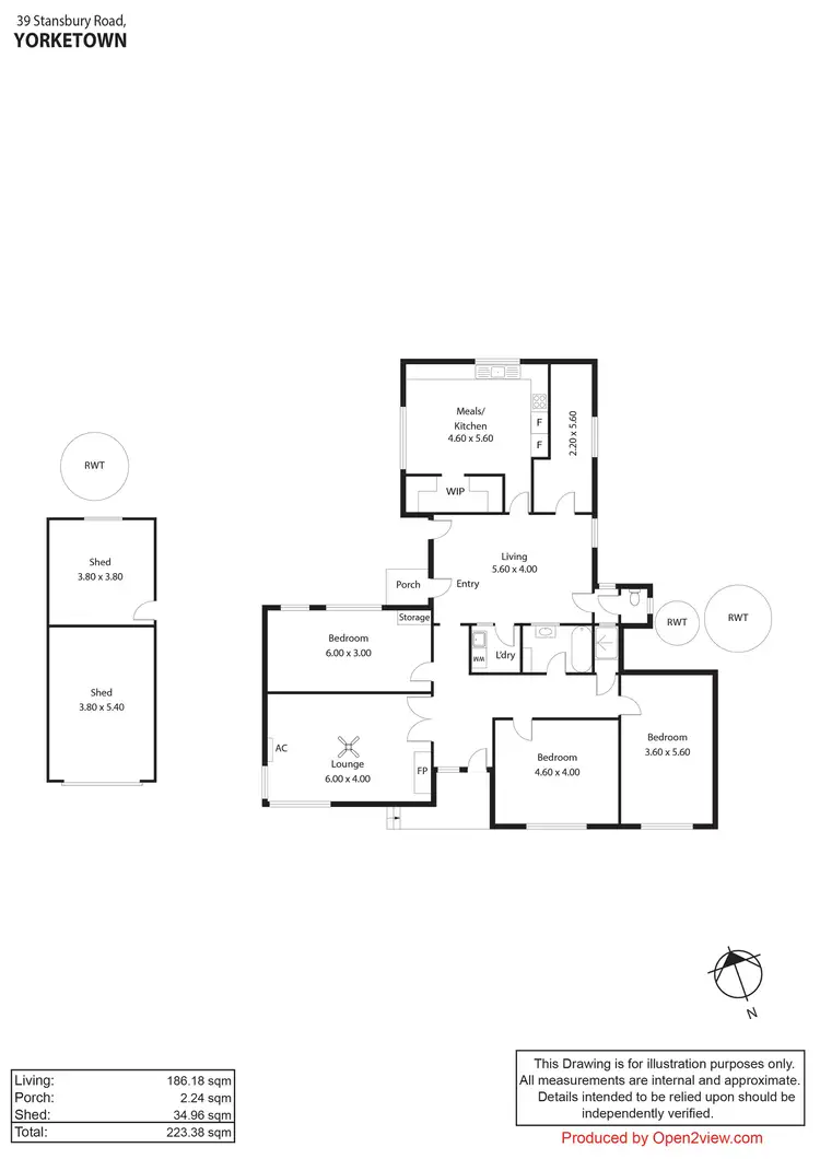 Floorplan of Homely house listing, 39 Stansbury Road, Yorketown SA 5576