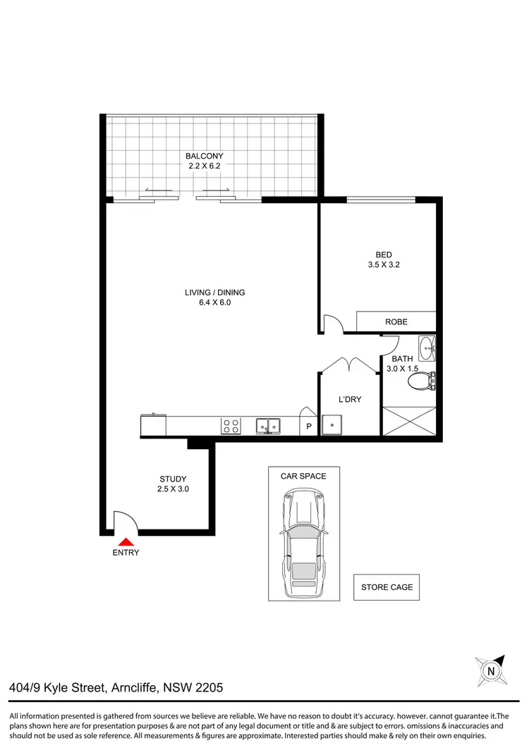 Floorplan of Homely apartment listing, 404/9 Kyle Street, Arncliffe NSW 2205
