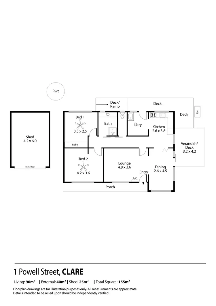 Floorplan of Homely house listing, 1 Powell Street, Clare SA 5453