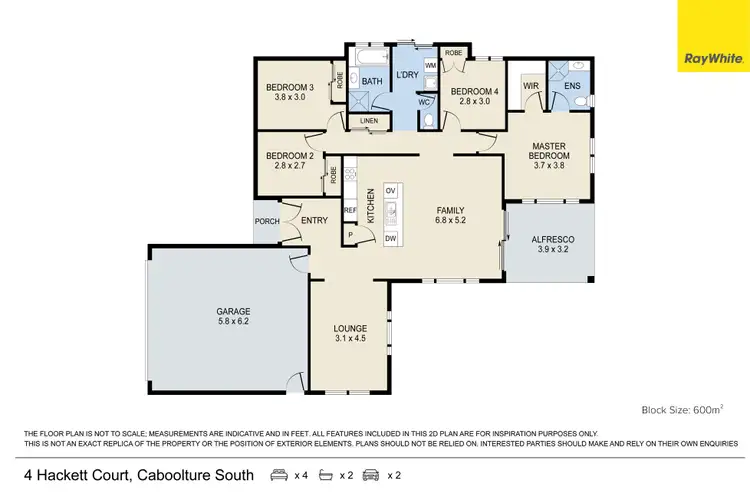 Floorplan of Homely house listing, 4 Hackett Court, Caboolture South QLD 4510