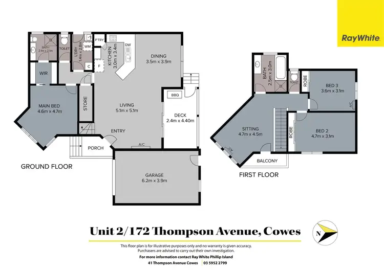 Floorplan of Homely townhouse listing, 2/172 Thompson Avenue, Cowes VIC 3922