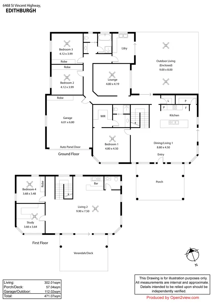 Floorplan of Homely house listing, 6468 St Vincent Highway, Edithburgh SA 5583