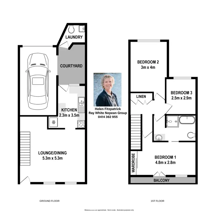 Floorplan of Homely townhouse listing, 2/60 Union Road, Penrith NSW 2750
