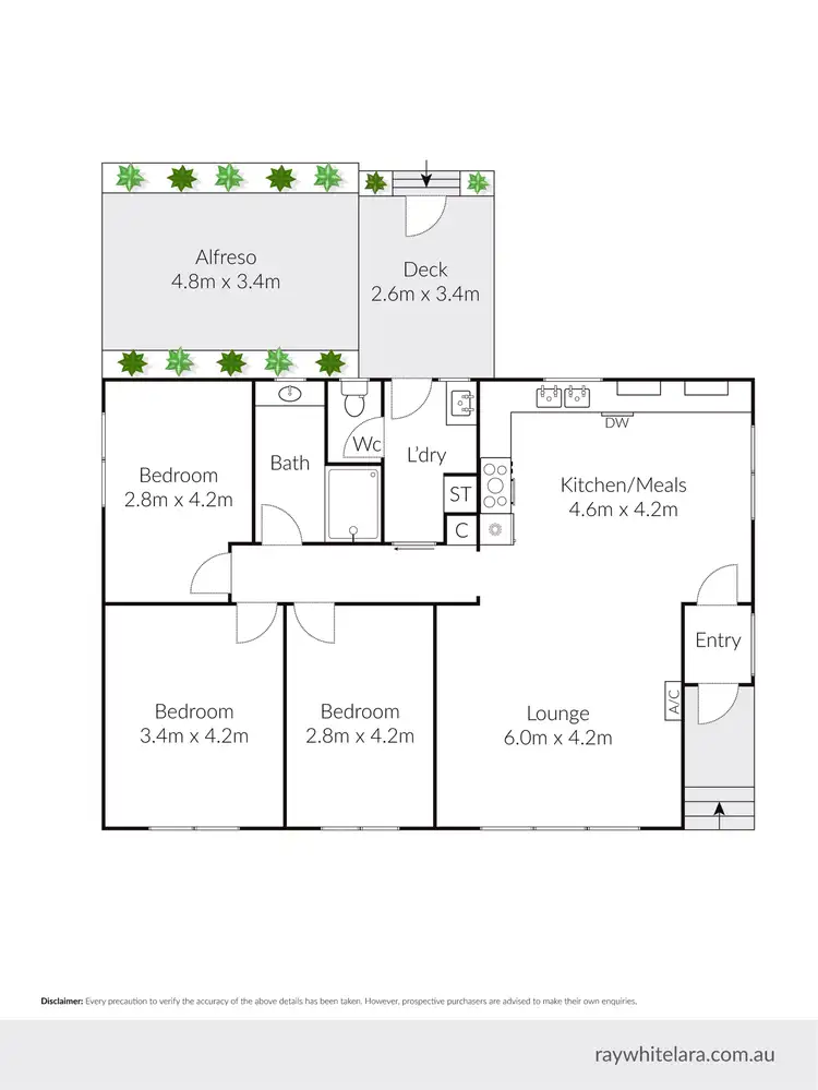 Floorplan of Homely house listing, 16 Oregon Avenue, Corio VIC 3214