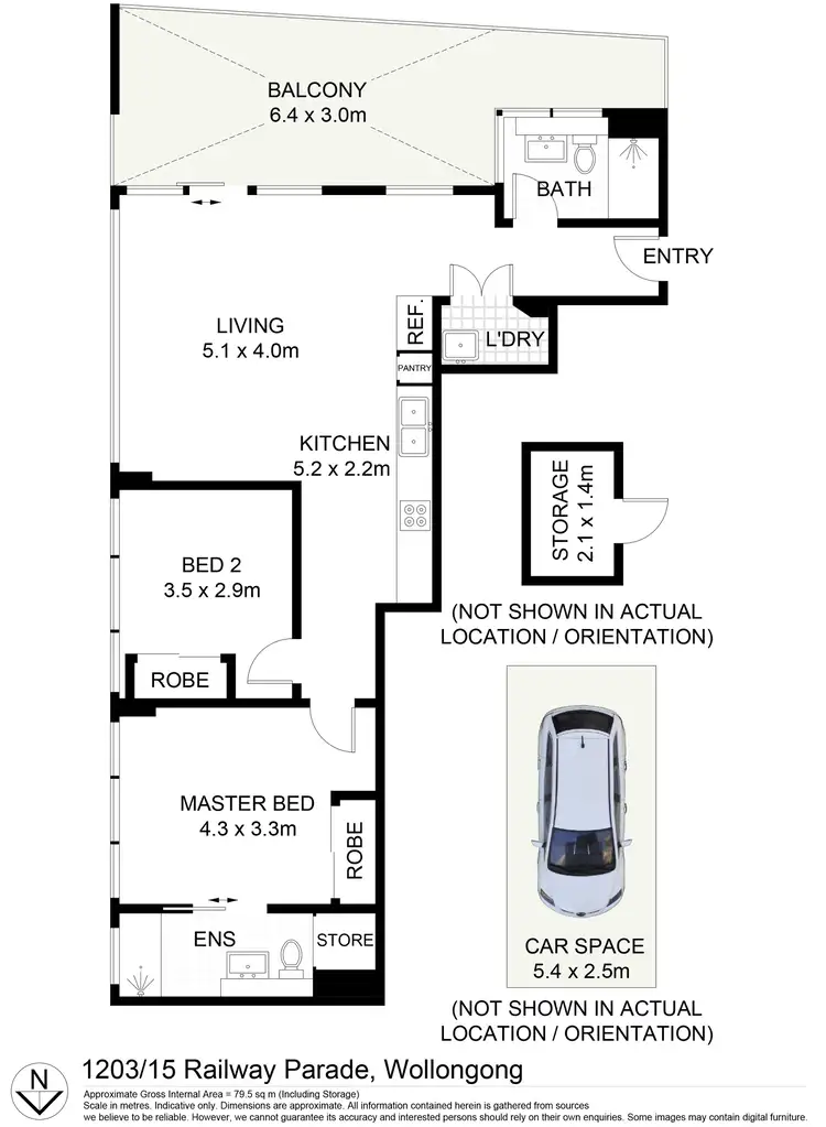 Floorplan of Homely apartment listing, 1203/15 Railway Parade, Wollongong NSW 2500