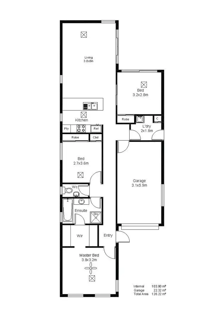 Floorplan of Homely house listing, 4 Tulloch Drive, St Clair SA 5011