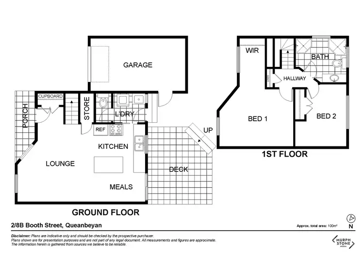 Floorplan of Homely townhouse listing, 2/8B Booth Street, Queanbeyan NSW 2620