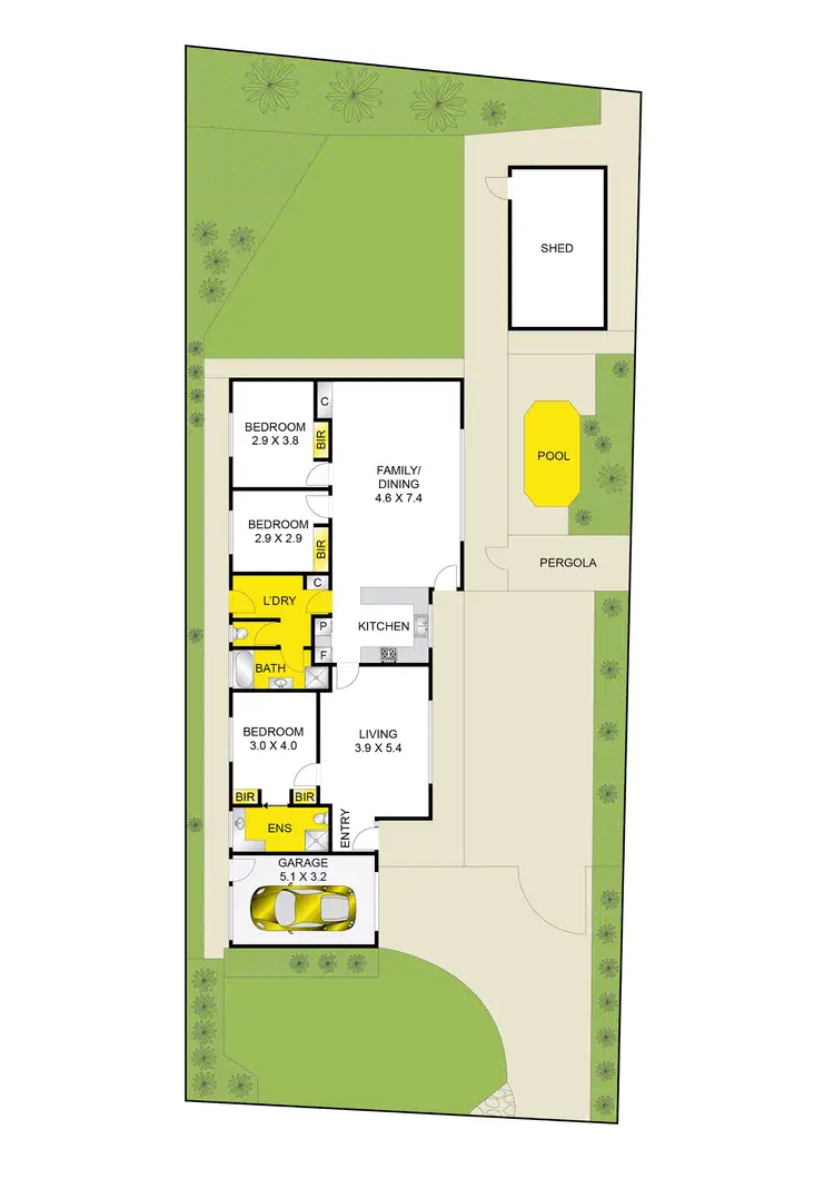 Floorplan of Homely house listing, 13 Polley Court, Grovedale VIC 3216