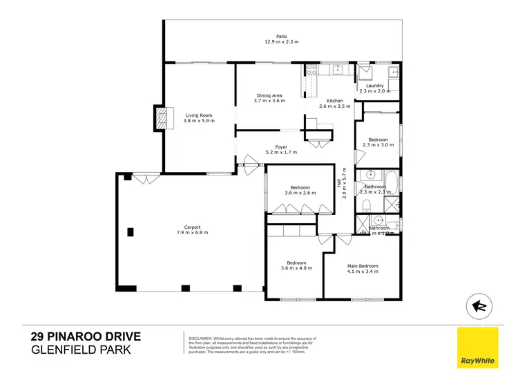 Floorplan of Homely house listing, 29 Pinaroo Drive, Glenfield Park NSW 2650