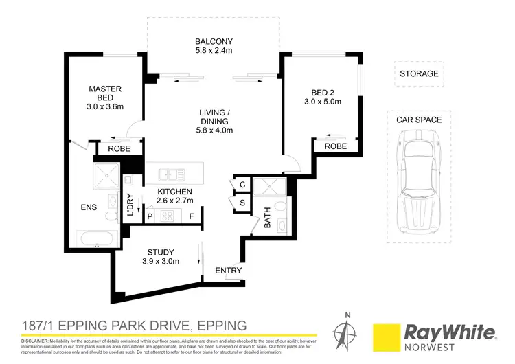 Floorplan of Homely apartment listing, 187/1 Epping Park Drive, Epping NSW 2121