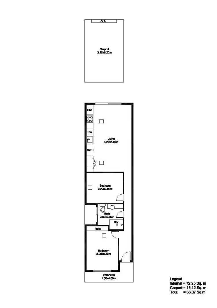 Floorplan of Homely house listing, 8 Tulloch Drive, St Clair SA 5011