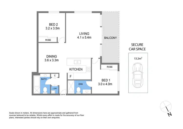 Floorplan of Homely apartment listing, 803/4 Peake Avenue, Rhodes NSW 2138