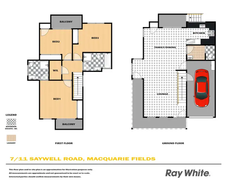 Floorplan of Homely townhouse listing, 7/11 Saywell Road, Macquarie Fields NSW 2564