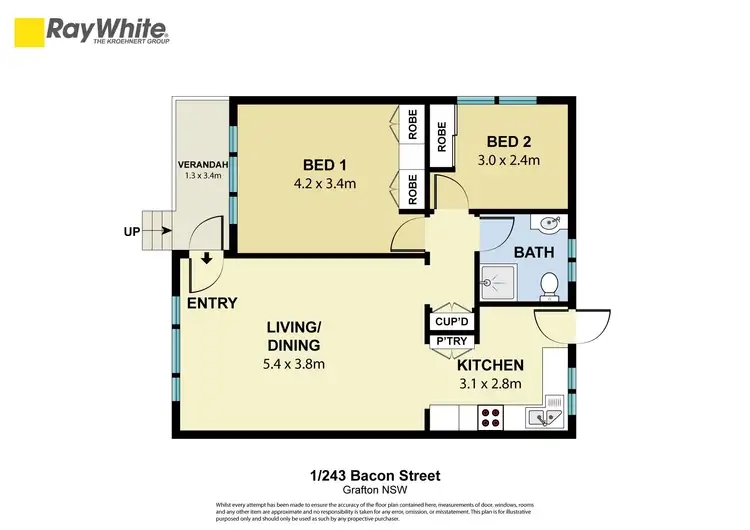 Floorplan of Homely house listing, 1/243 Bacon Street, Grafton NSW 2460