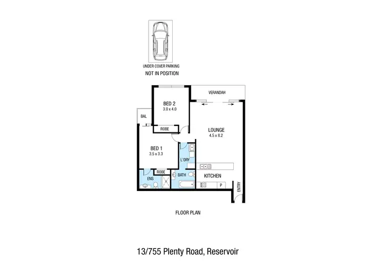 Floorplan of Homely unit listing, 13/755 Plenty Road, Reservoir VIC 3073