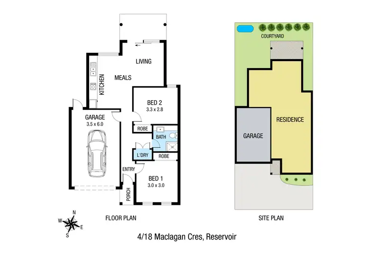 Floorplan of Homely unit listing, 4/18 Maclagan Crescent, Reservoir VIC 3073