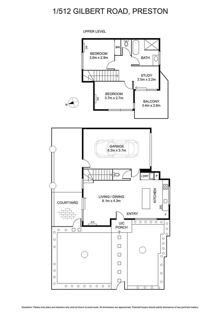 Floorplan of Homely townhouse listing, 1/512 Gilbert Road, Preston VIC 3072