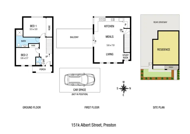 Floorplan of Homely townhouse listing, 151K Albert Street, Preston VIC 3072
