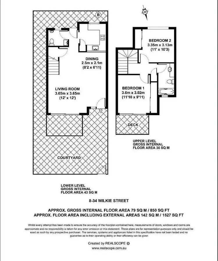 Floorplan of Homely townhouse listing, 8/34 Wilkie Street, Yeerongpilly QLD 4105