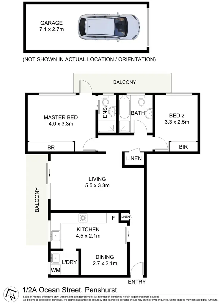 Floorplan of Homely apartment listing, 1/2A Ocean Street, Penshurst NSW 2222